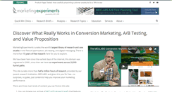 Desktop Screenshot of marketingexperiments.com